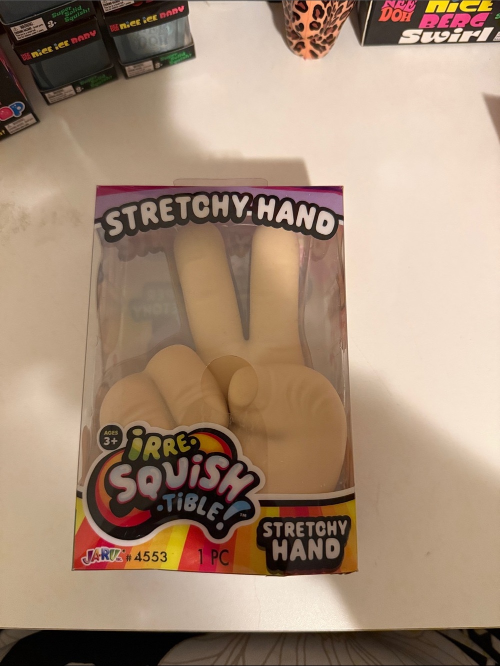 Irre-squish-tible Stretchy Hand Toy - peace sign